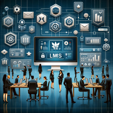 Une image représentant des personnes en train de collaborer pour créer des formations dans un mode futuriste